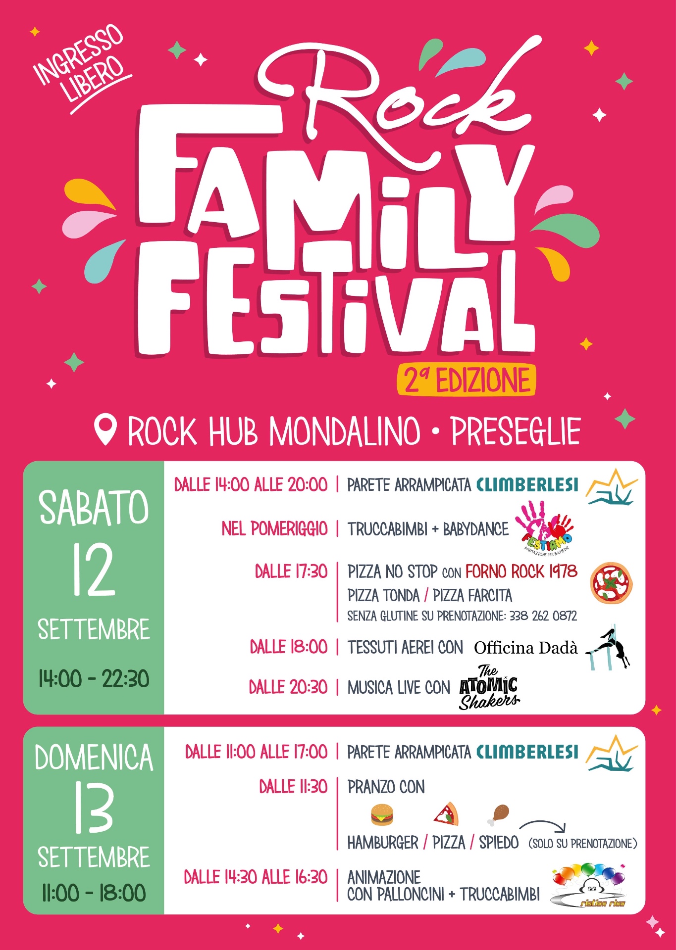 Locandina della seconda edizione del Rock Family Festival a Preseglie